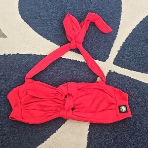 Red Halter Sports Bra